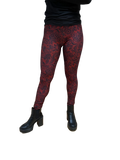 New! Exclusively Irresistible Burgundy Paisley Leaf Leggings