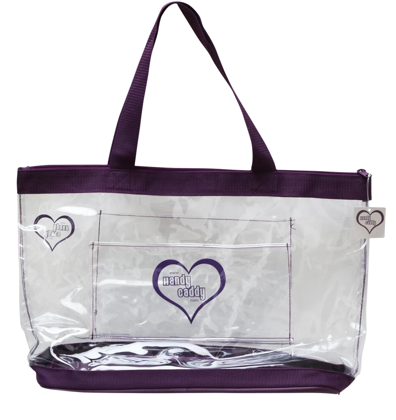 See Through Handy Caddy Tote with Rolling Cart Sleeve