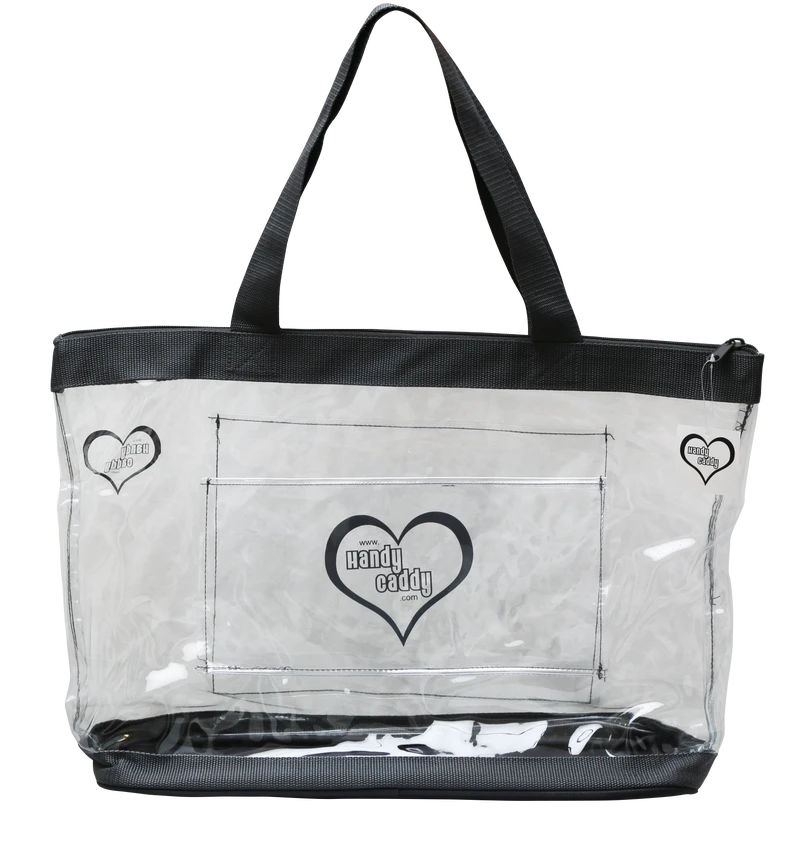See Through Handy Caddy Tote with Rolling Cart Sleeve