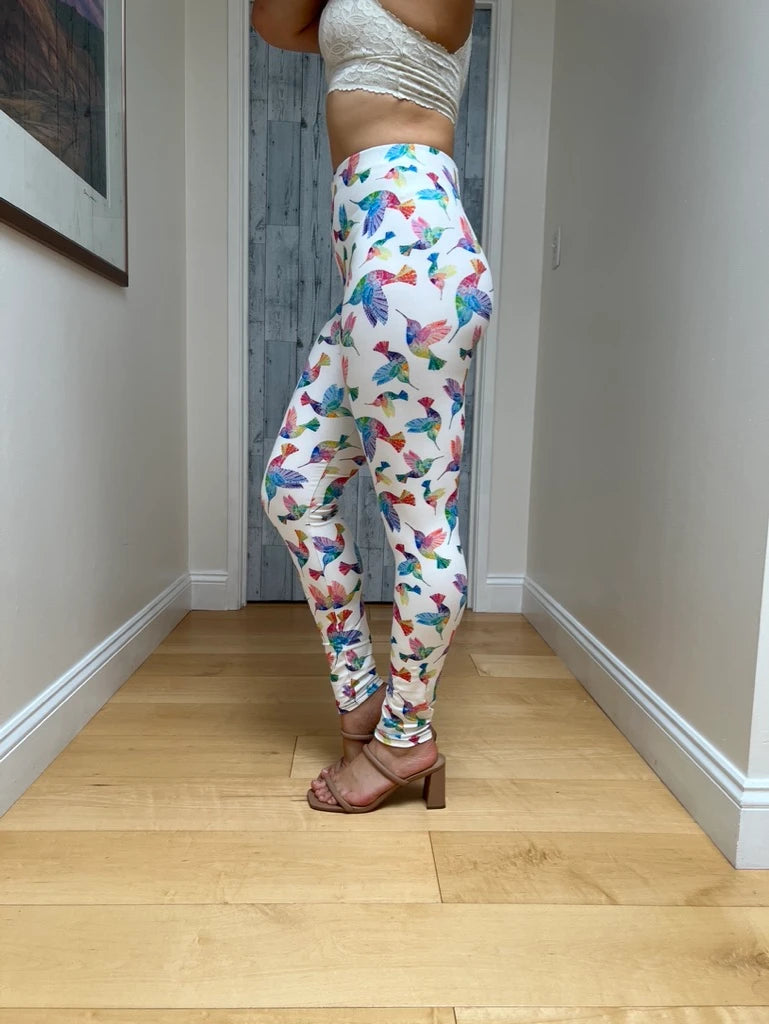 Hummingbird White Legging
