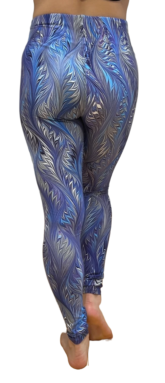 Lavender Smoke - Irresistible Leggings for Yoga Buttery Italian Marble Print OS