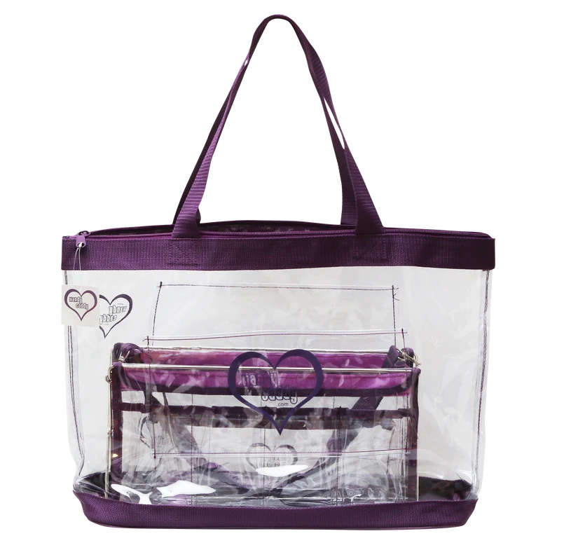 See Through Handy Caddy Tote with Rolling Cart Sleeve