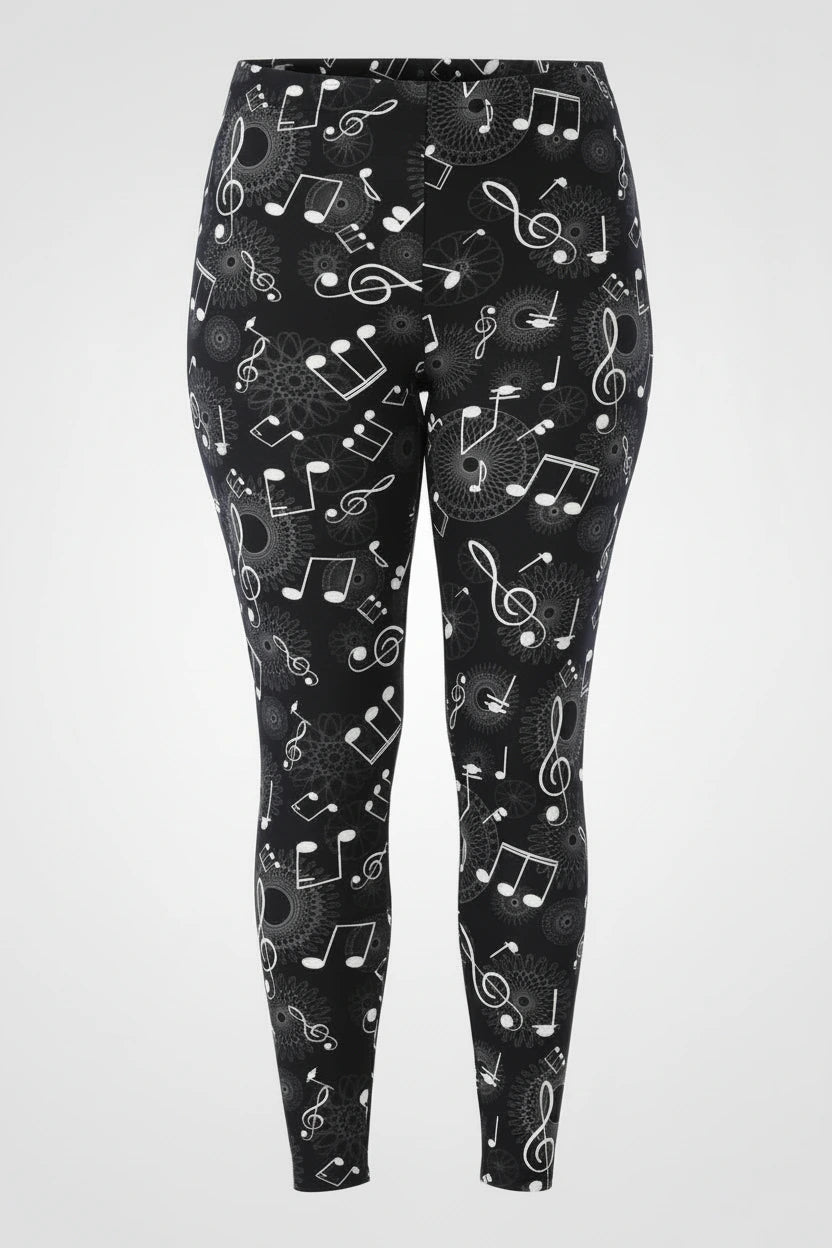 Musical Note Geometry Leggings