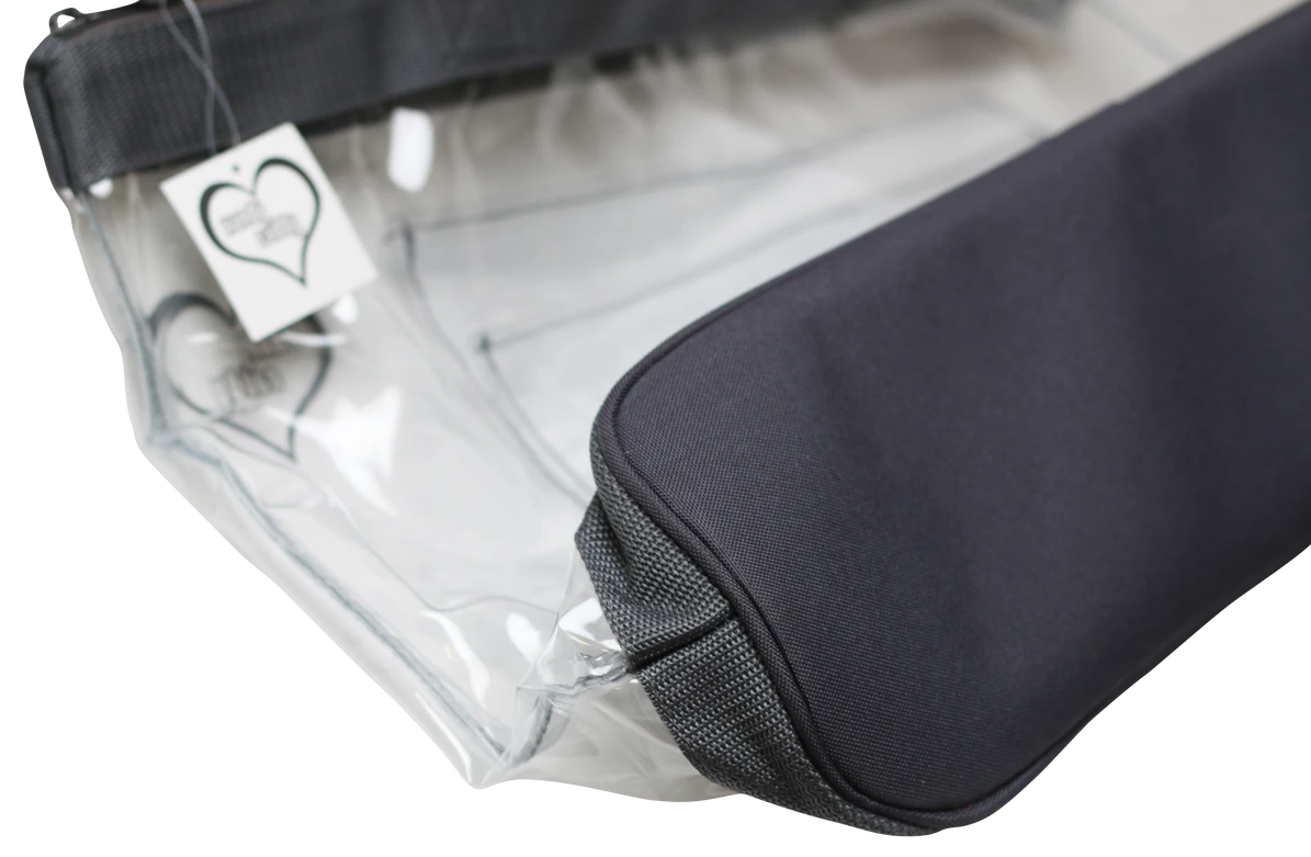 See Through Handy Caddy Tote with Rolling Cart Sleeve