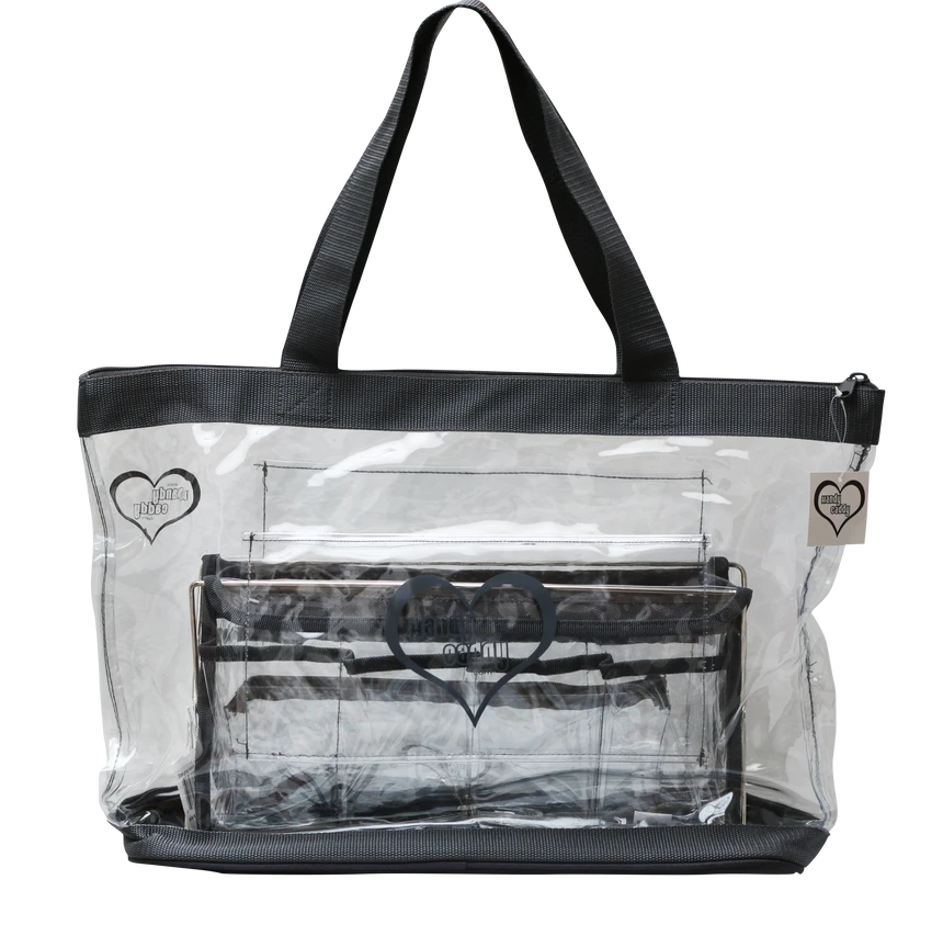 See Through Handy Caddy Tote with Rolling Cart Sleeve