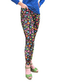 Loralie Print Leggings with Pockets - Colorful Buttons