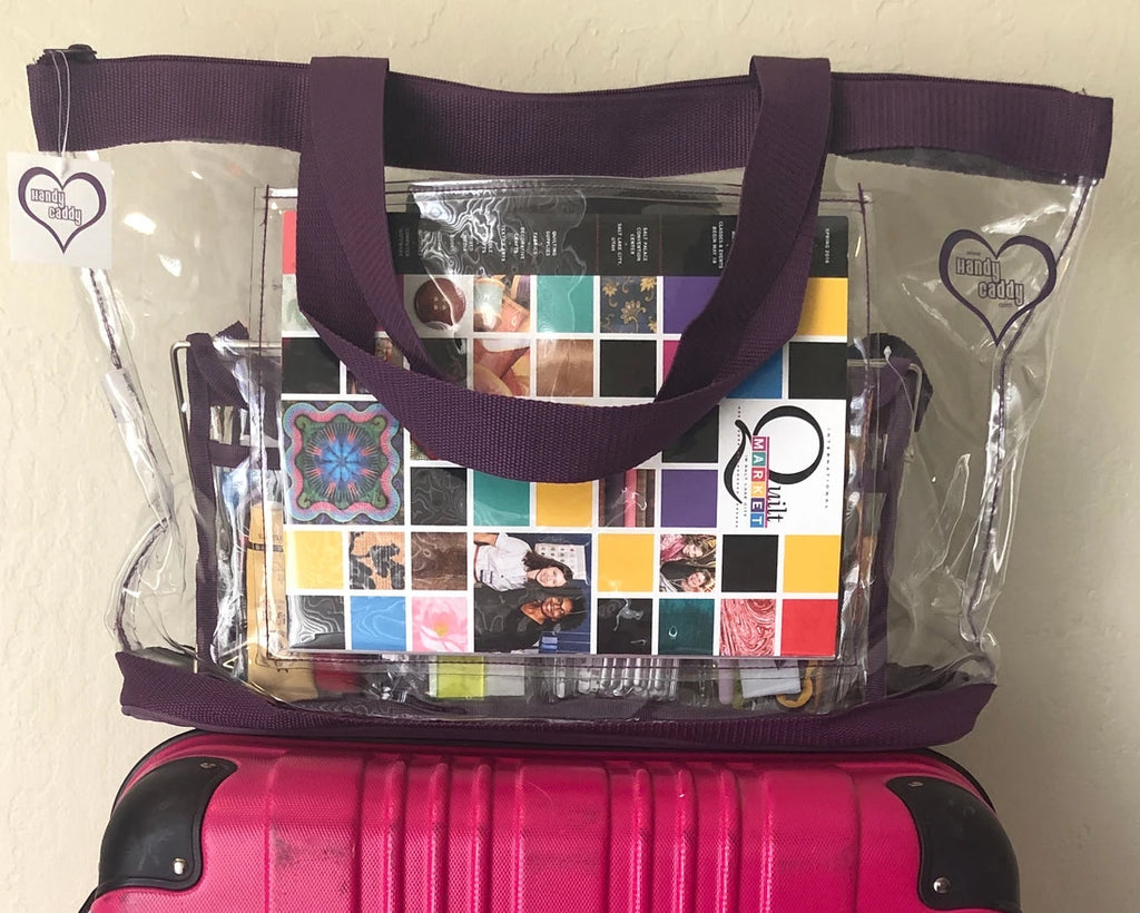 See Through Handy Caddy Tote with Rolling Cart Sleeve