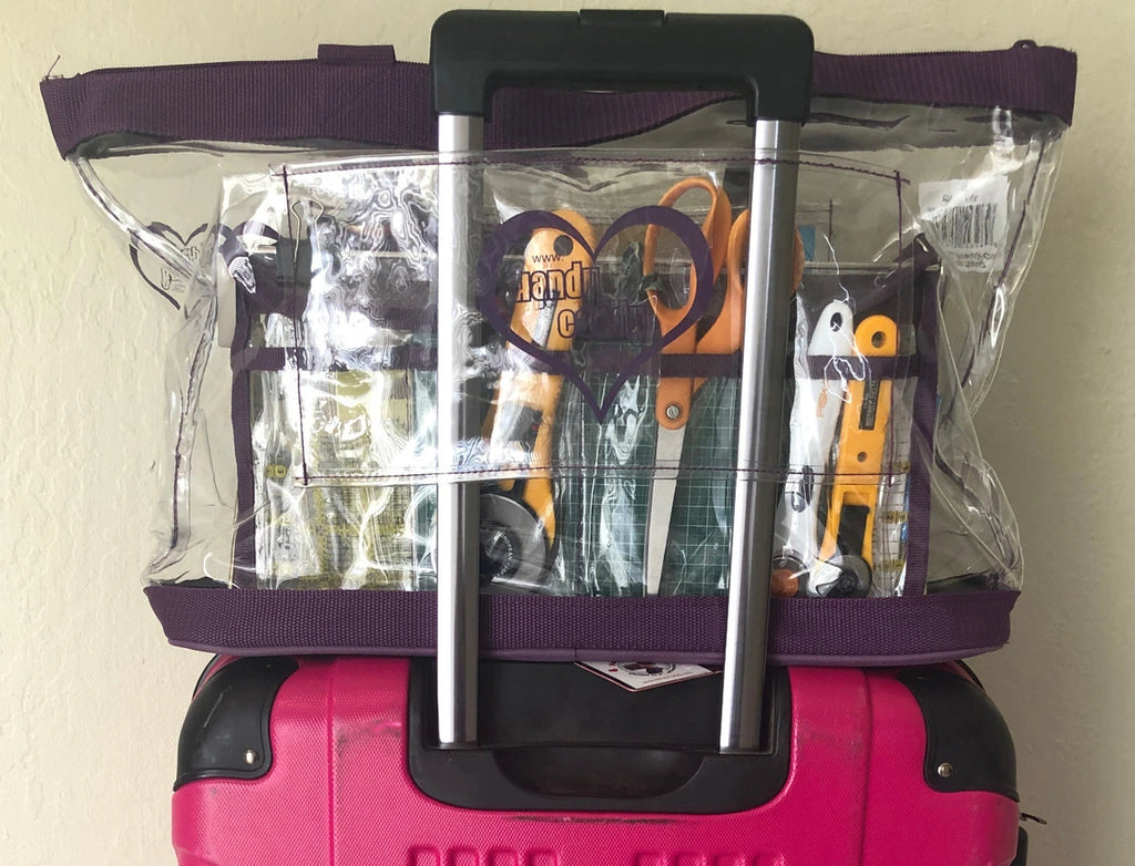 See Through Handy Caddy Tote with Rolling Cart Sleeve