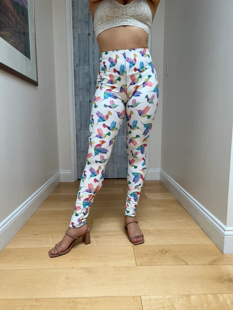 Hummingbird White Legging