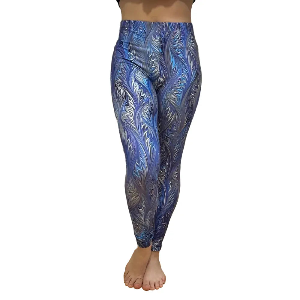 Lavender Smoke - Irresistible Leggings for Yoga Buttery Italian Marble Print OS