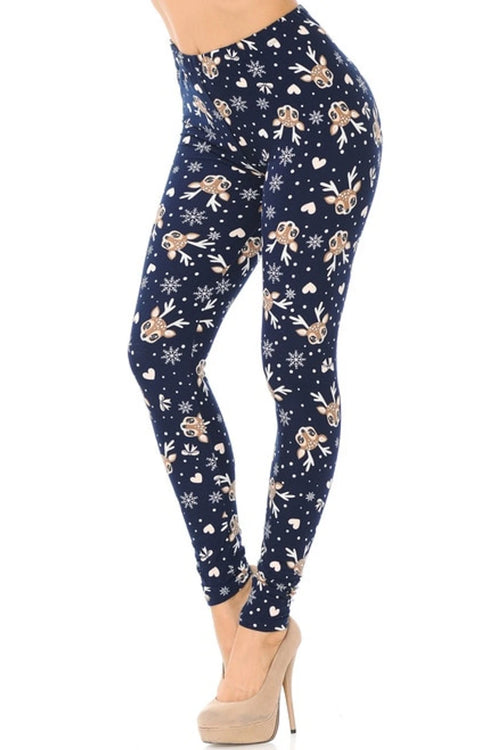 Buttery Soft Cutie Pie Reindeer Leggings
