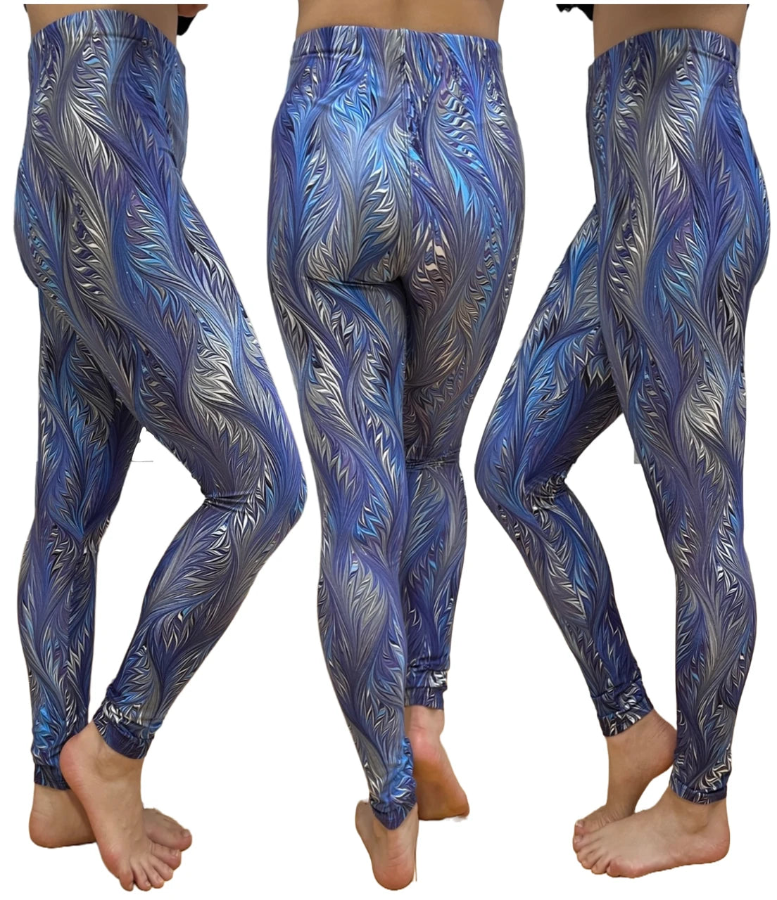 Lavender Smoke - Irresistible Leggings for Yoga Buttery Italian Marble Print OS