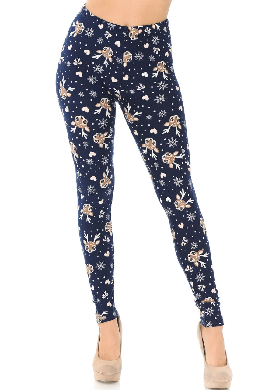 Buttery Soft Cutie Pie Reindeer Leggings