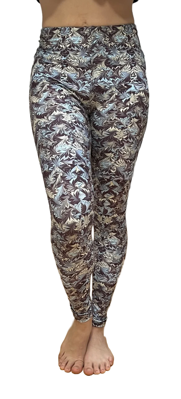 Chocolate Sky - Irresistible Leggings Custom Designed Italian Marble Print