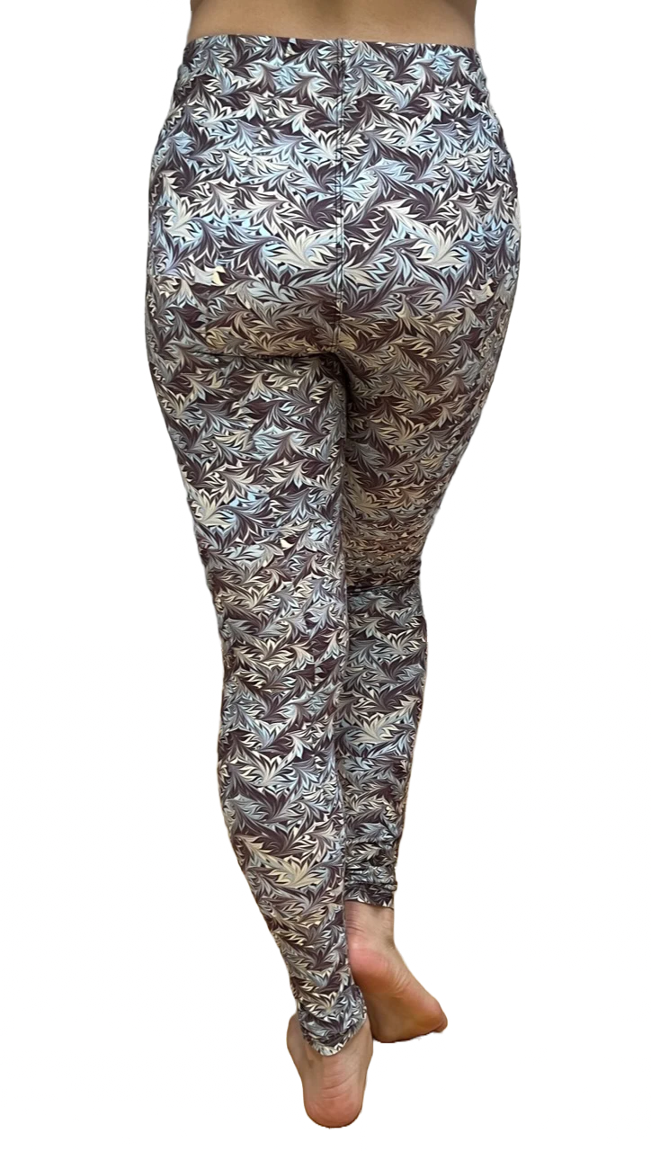 Chocolate Sky - Irresistible Leggings Custom Designed Italian Marble Print