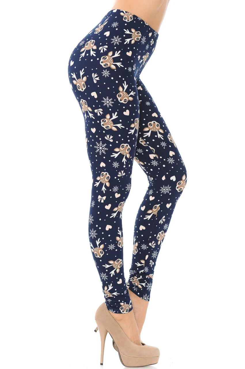 Buttery Soft Cutie Pie Reindeer Leggings